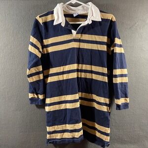 Vintage 90s Y2K Old Navy Rugby‎ Shirt Striped Heavyweight Cotton Long Sleeve